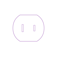 Fixtures Electrical Plugs Sockets Type A Plug Socket Sketch Drawing Svg, Free Vectors File